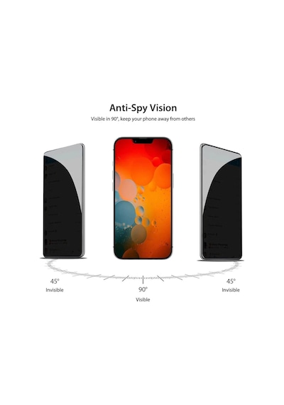 Ringke Apple iPhone Uyumlu 13 Pro Hayalet Ekran Gizli Tam Kaplayan Kırılmaz Ca