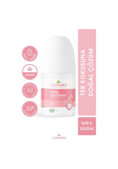 Yeşilmarka Gül Kokulu Doğal Unisex Roll-On Deodorant 50 ML