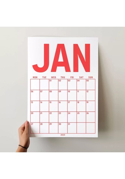 2027 Aylık Planlayıcı Duvar Takvimi, 33x48 Cm & A4 Poster Takvim, Aile Takvimi, Gökkuşağı Renkleri Görseldeki Renk