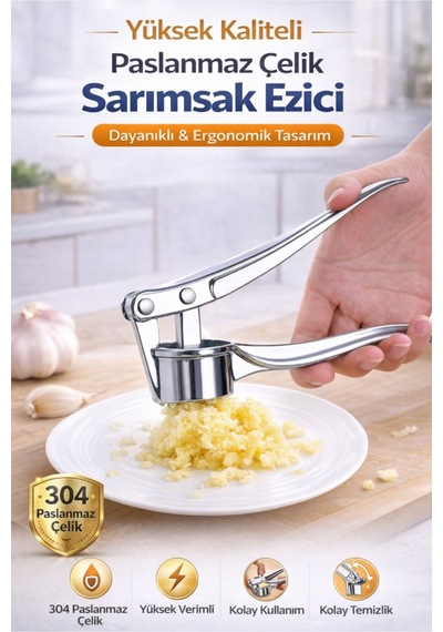 Paslanmaz Sarımsak Ezici Hazneli Diğer