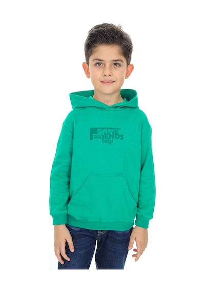 Toontoy Kids Toontoy Erkek Çocuk Baskılı Sweatshirt Koyu Yeşil