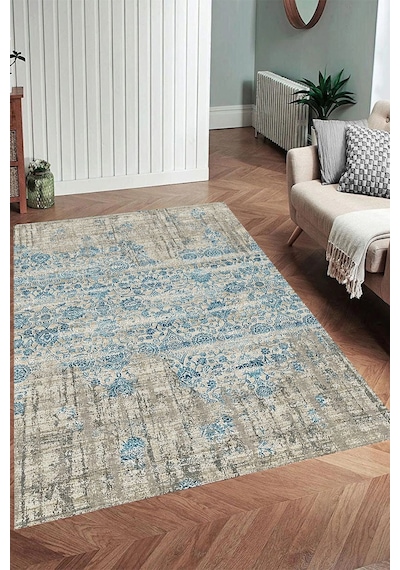 Eliana Home Dijital Baskı Yıkanabilir Kaymaz Taban Salon Halısı Ve Yolluk Rvg0961-fnl210 Mavi