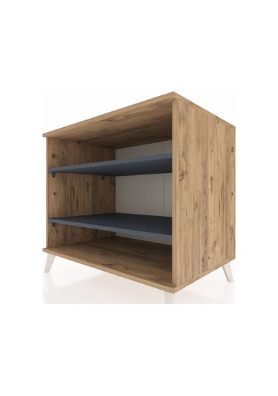 Kronos Şifonyer 2 Raflı 88x59x80 Çam-antrasit Atlas Çam