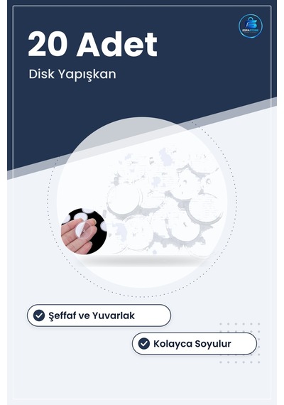 Şeffaf Yuvarlak Güçlü Disk Yapışkan Ev Ve Ofis İçin Dayanıklı Kol