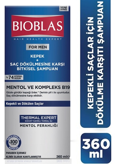 Bioblas For Men Kepek ve Saç Dökülmesine Karşı Şampuan 2 x 360 ML