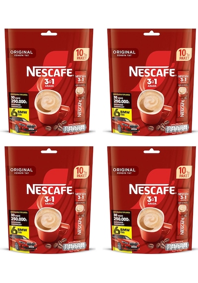 Nescafe 3ü1 Arada 4 Adet 10'lu Paket