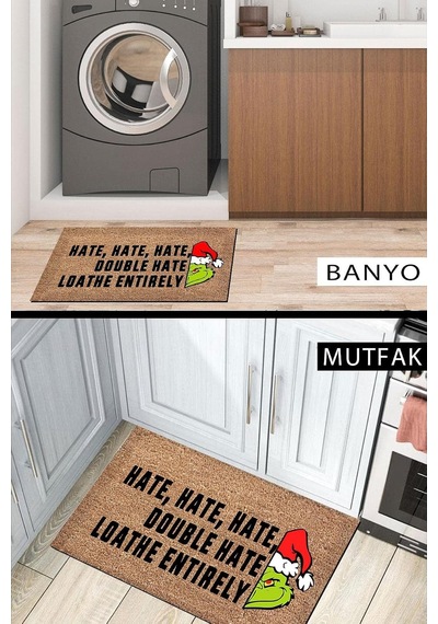 Tr Dekoratif Kapı Önü Paspas, Dış Mekan/ev İçi/banyo/mutfak/yatak Odası/giriş Paspasları, Lalala Yılbaşı Diğer