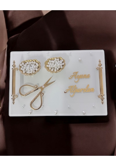 Bonding Gold Beyaz Söz Tepsisi Beyaz Beyaz