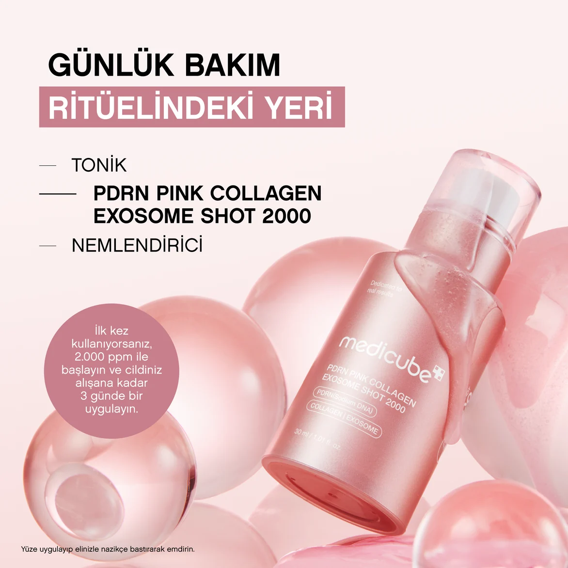 Medicube Pdrn Pink Collagen Exosome Shot Serum Yaşlanma Karşıtı Serum