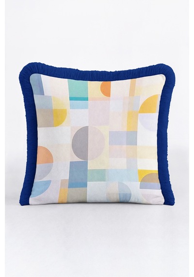 Geometrik Soyut Desenli Saçaklı Yastık Kılıfı - Renk Bloklu Bohem Lacivert Püsküllü Kırlent Kılıfı Derin Lagün Opal Geometrik Soyut Desenli Saçaklı Yastık Kılıfı - Renk Bloklu Bohem Lacivert Püsküllü Kırlent Kılıfı Derin Lagün Opal