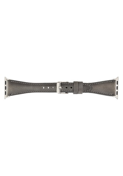 Bloomband Signature Stone Gray Leather Apple Uyumlu Watch Band - 44/45/46/49mm