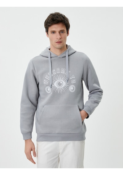 Koton Slogan Baskılı Hoodie Kanguru Cep Detaylı Kapşonlu Gri 4wam70226mk Gri Koton Slogan Baskılı Hoodie Kanguru Cep Detaylı Kapşonlu Gri 4wam70226mk Gri