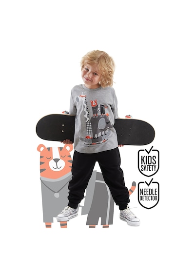 Denokids Animals Team Erkek Çocuk T-shirt Eşofman Altı Takım