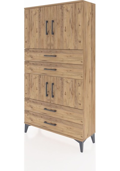 Arges Dolap 3 Raflı 4 Çekmeceli 4 Kapaklı 88x30x163 Çam-çam Çam Arges Dolap 3 Raflı 4 Çekmeceli 4 Kapaklı 88x30x163 Çam-çam Çam