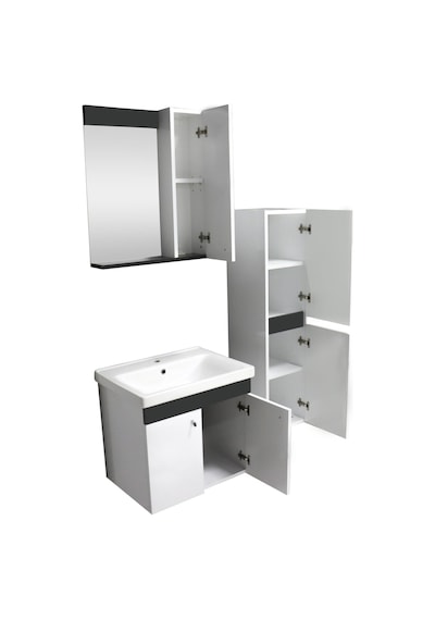 Karen Banyo New Bahar 60 Cm Banyo Dolap Boy Dolap Hediyeli Beyaz