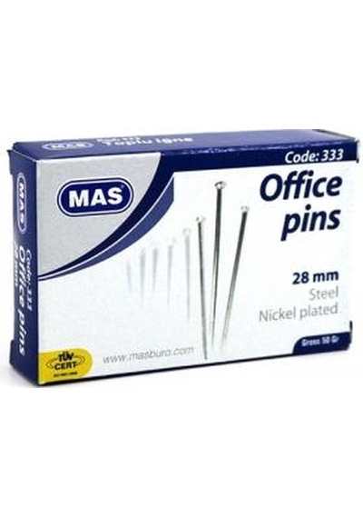 Mas 333 Toplu İğne 50 Gr 28 Mm