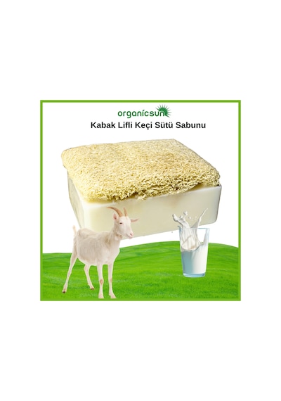 Organicsun Doğal Kabak Lifli Keçi Sütü Sabunu 2 x 120 G