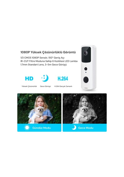 Bd-10 Akıllı Görüntülü Kapı Zili 1080p