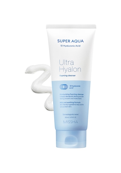 Missha Super Aqua Hyalron Cleansing Foam Hyalüronik Asit İçeren Nemlendirici Makyaj Temizleme Köpüğü 200 ML