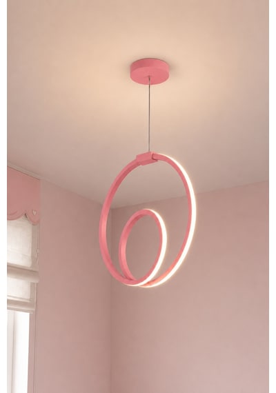 AvizeGO Ovira Led Sarkıt Avize Çocuk Odası Günışığı Pembe