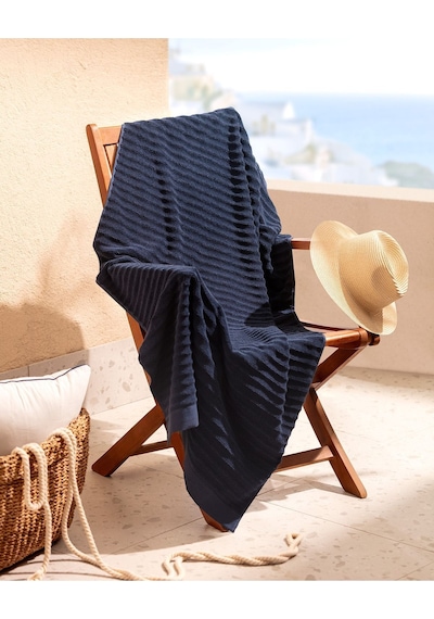 Madame Coco Hugo Banyo Havlusu - 70x140 cm - Yat Koleksiyon Lacivert