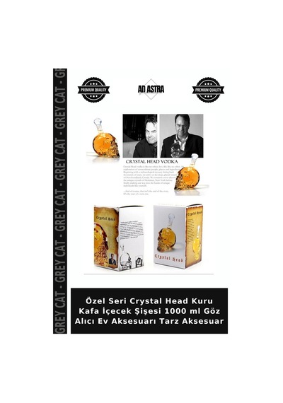 Özel Seri Crystal Head Kuru Kafa İçecek Şişesi 1000 Ml Göz Alıcı Ev Aksesuarı Tarz Aksesuar