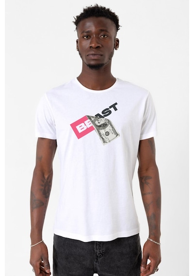Mr Beast Dollar Bill Beyaz Erkek Bisikletyaka Tshirt Çok Renkli