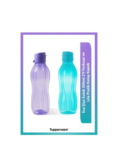 Eco Şişe Suluk 500 Ml 2 Li Turkuaz - Lila
