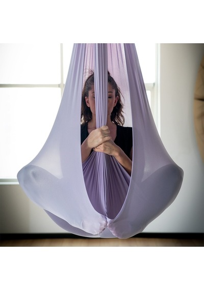 Özel Üretim Mor Kondisyon Hareket Woo Yoga Fly Lila Yoga Hamağı