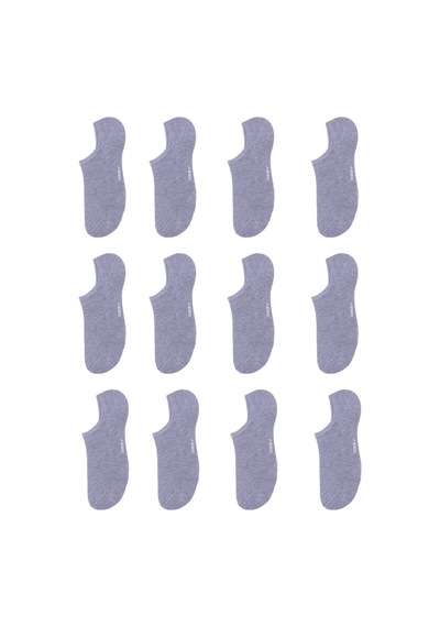 Ozzy Socks 12 Çift Kadın Gri Bambu Görünmez Sneaker Spor Ayakkabı Çorabı Gri