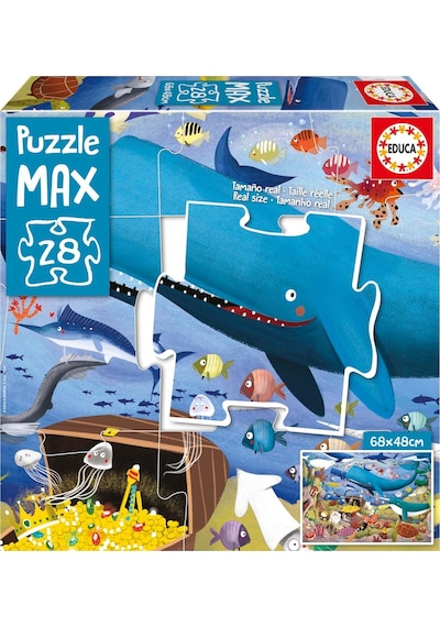 Educa Puzzle Maxi Deniz Altı Hayvanları 28 Parça Çocuk Puzzle - 68 X 48 Cm - 3+ Yaş