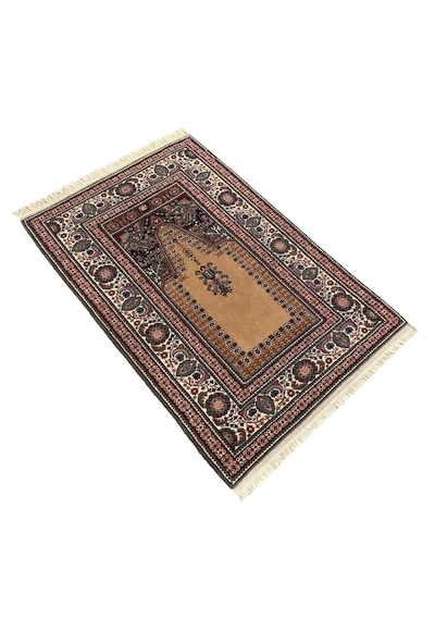 El Dokuma Sıfır Bünyan Halısı Seccade 90x135 Kök Boya %100 Yün Namazlık Deve Tüyü