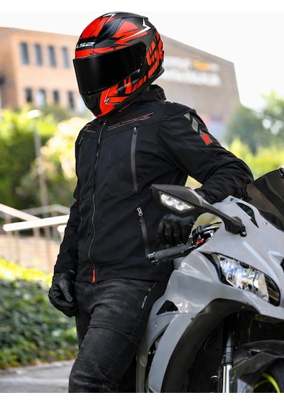 Ls2 Rapıd 2 Cromo Mat Siyah-kırmızı Kask Çok Renkli