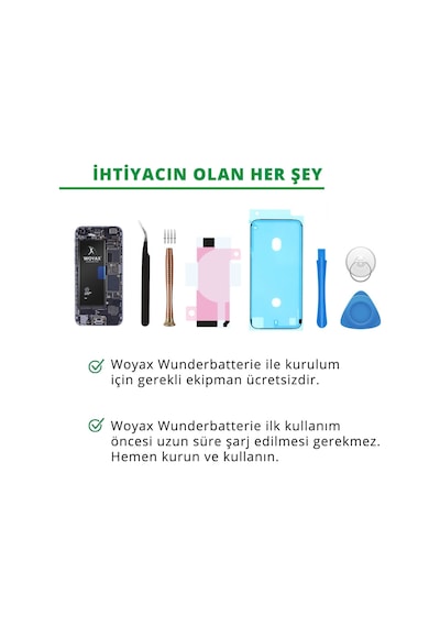 Woyax Apple Uyumlu iPhone 13 Mini  Premium Batarya 2550 Mah Yüksek Kapasite