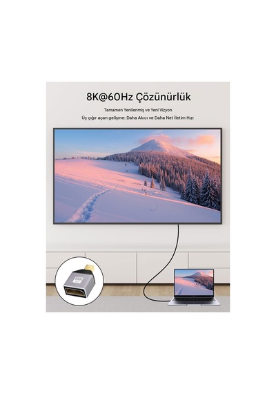 8k Mini Displayport Erkek To Display Port Dişi Çevirici Çift Yönlü Kullanılır