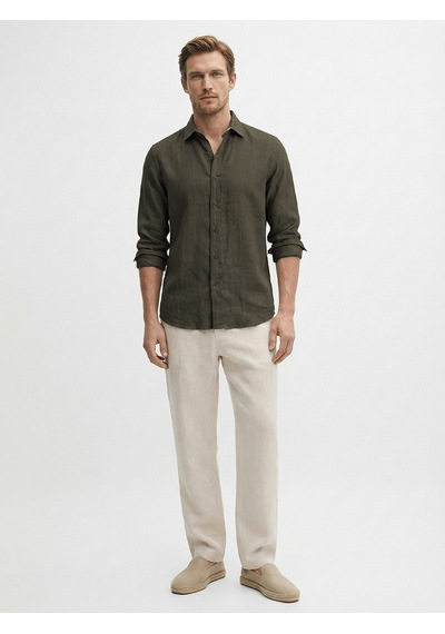 Xint Haki %100 Keten Regular Fit Gömlek 700987