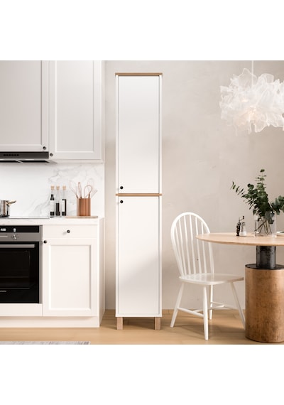 Robin Home Alaska Çok Amaçlı Dolap Mutfak Kiler Banyo Dolabı 195cm Sepet-beyaz Beyaz