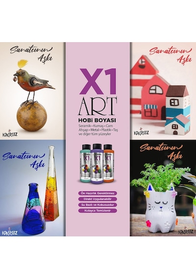 Polisan X1 Art Multısurface Hobi Boyası 0076 Çağla 120 Ml