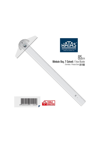 Minkale Oynar Başlı Plastik T Cetveli 85cm / 01190 No Color
