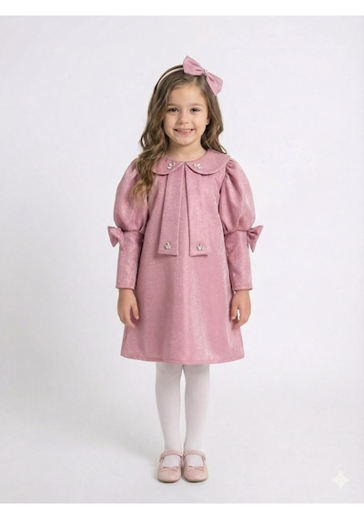 Xo Kids Kız Çocuk Elbise 1-6 Yaş 2915 Pembe