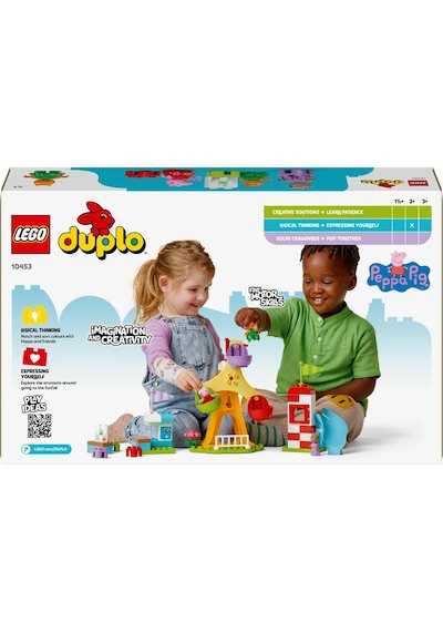 LEGO® DUPLO® Peppa Pig Lunapark 10453 - 2 Yaş ve Üzeri Çocuklar için Yaratıcı Oyuncak Yapım Seti (53 Parça)