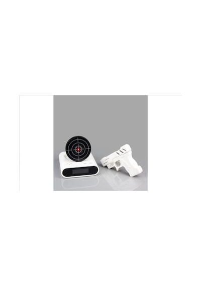 Uzaktan Tabancalı Alarm Saat Lcd Ekran Gun Alarm Clock
