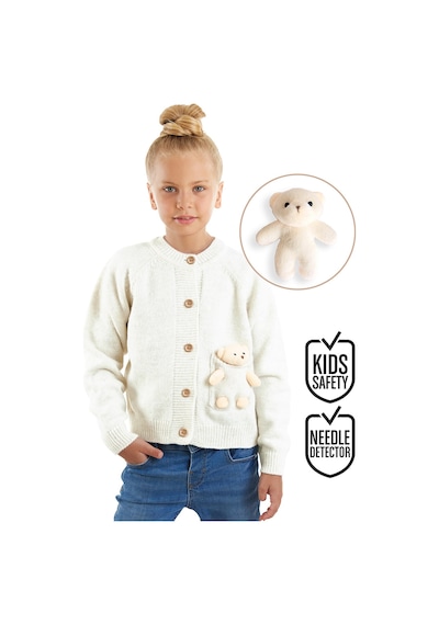 Denokids Oyuncaklı Kız Çocuk Triko Hırka Çok Renkli