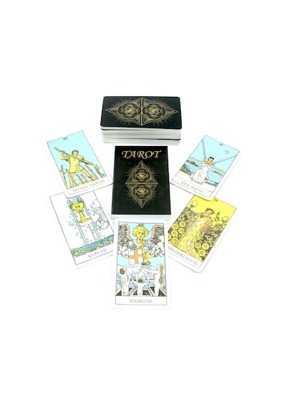 Ahşap Tarot Kutulu Masa Oyunu 78 Kartlı Tarot Kartları Oyun Seti