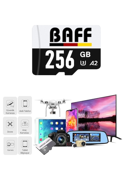 Baff 256gb Hafıza Kartı Video Kayıt Destekli Uhs-ı U3 A2