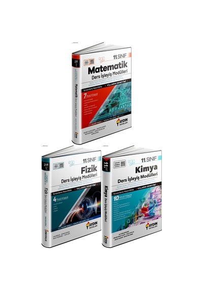 Aydın 2027 11. Sınıf Matematik + Fizik + Kimya Ders Anlatım Fasikülleri Seti 3 Kitap Maarif Model