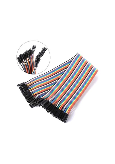 20cm 40 Pin Dişi Dişi Dupont Kablo Ayrılabilir 2.54mm 10 Renk Breadboard Atlama Kablosu Jumper