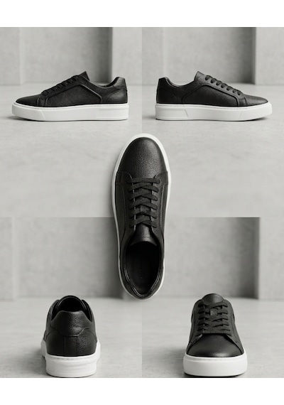 Growish Gd0109 Hakiki Deri Yüksek Taban Uzun Süre Ayakta Kalmaya Uygun Beyaz Eva Taban Siyah Sneaker Ayakkabı Growish Gd0109 Hakiki Deri Yüksek Taban Uzun Süre Ayakta Kalmaya Uygun Beyaz Eva Taban Siyah Sneaker Ayakkabı
