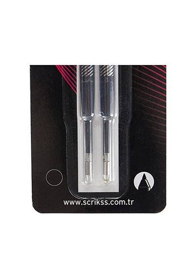 Scrikss Jumbo Jel Tükenmez Refil 2'li Blister Siyah ---
