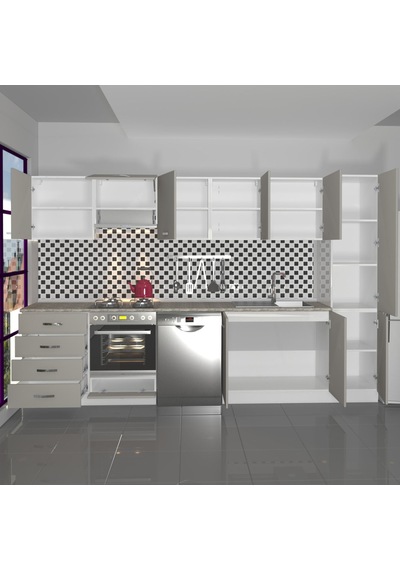 Decoraktiv Elite 325q Ankastre Fırın Modüllü Mdf Hazır Mutfak Dolabı - Tezgah Dahil - Kumtaşı Kum Beji Decoraktiv Elite 325q Ankastre Fırın Modüllü Mdf Hazır Mutfak Dolabı - Tezgah Dahil - Kumtaşı Kum Beji